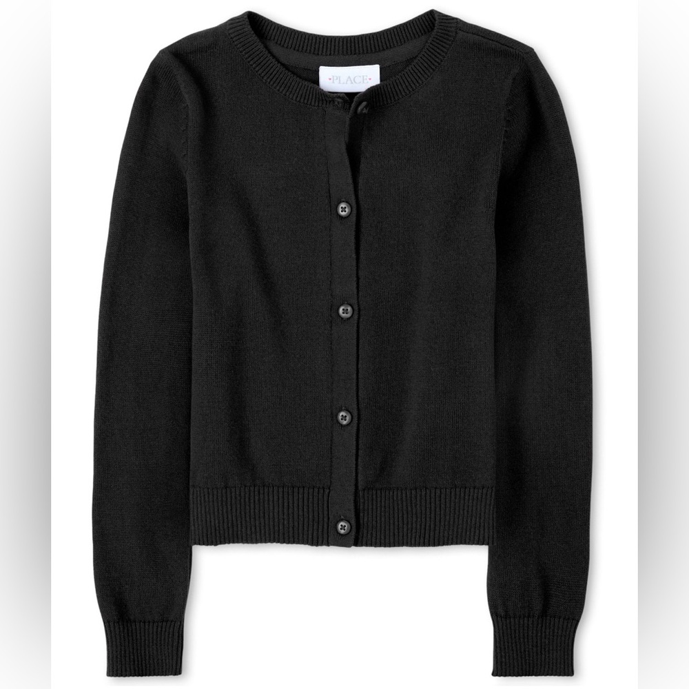 Girls Black Cardigan, Size: XL (14), Like New